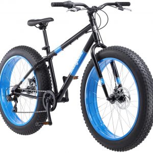 Black/Blue Mongoose Dolomite Men's Fat Tire Bike 26-inch Wheels 7 speeds