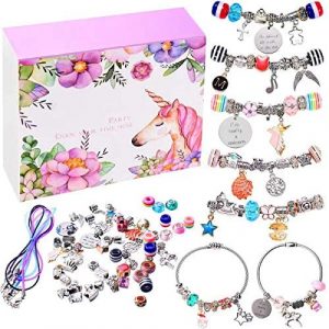 DIY Jewelry Making Charm Bracelet Kit, Gift Set for Girls